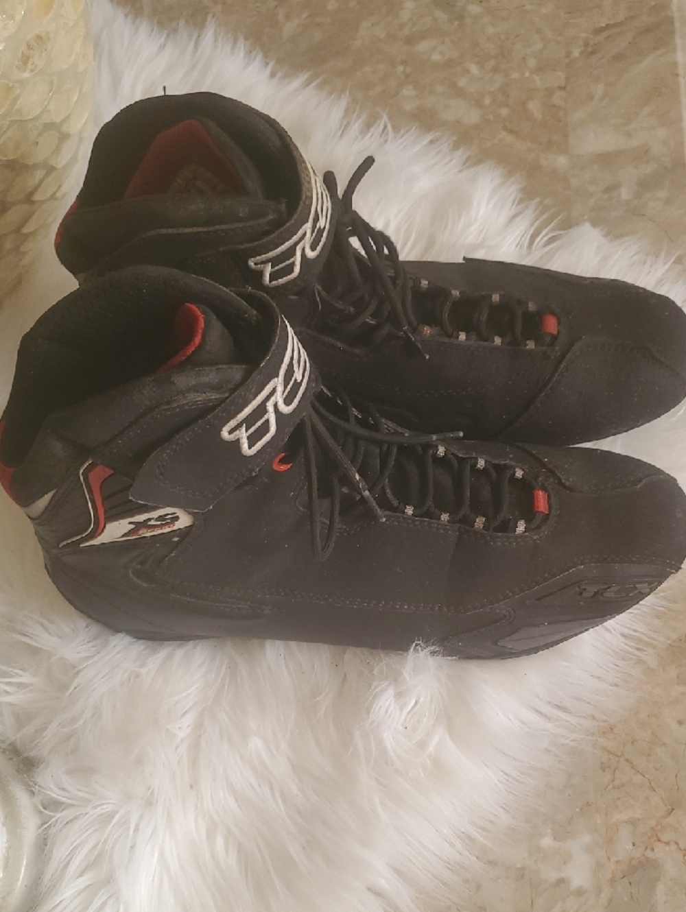 TCx Black High-Top Motocycle  Sneakers Boots Size 11 - Picture 3 of 17